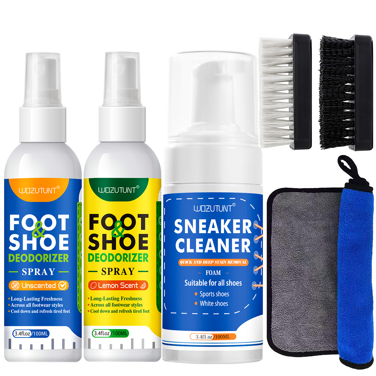 Shoe Cleaning Brush - Spray ou Escova ou Toalha Desodorizante