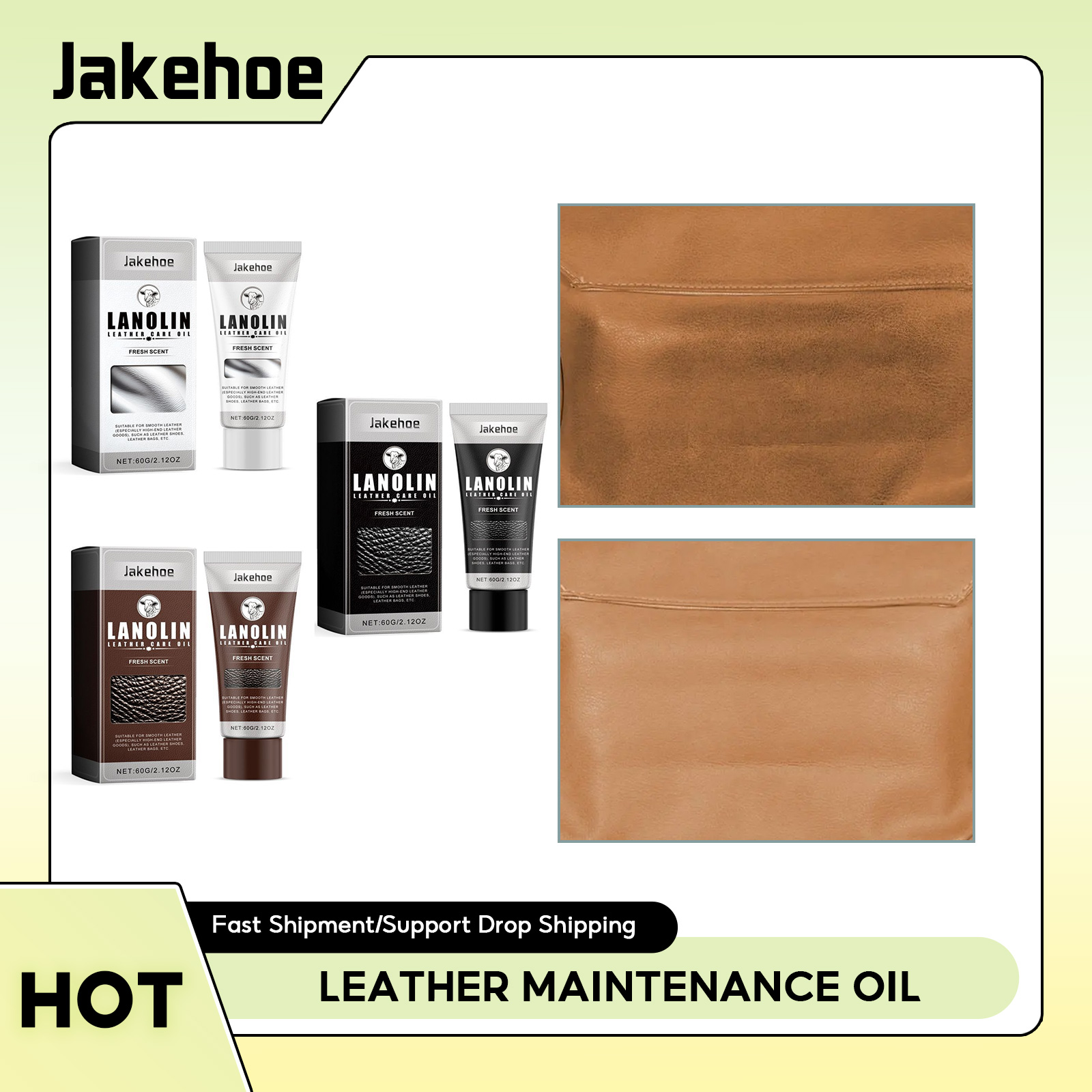 Leather Shoe Polish - Óleo de manutenção de couro para